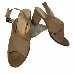 Seychelles Tan Suede Block Heel Sandal Size 9